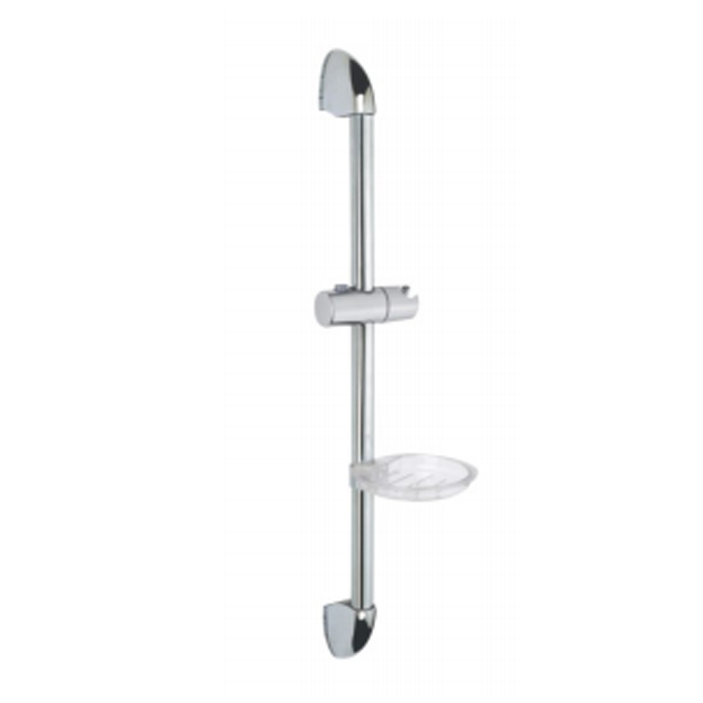 Single Pole Wall Mounted Shower with White Soap Box