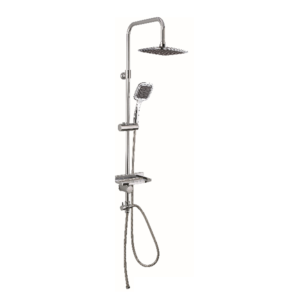 Stainless steel pipe rod shower set