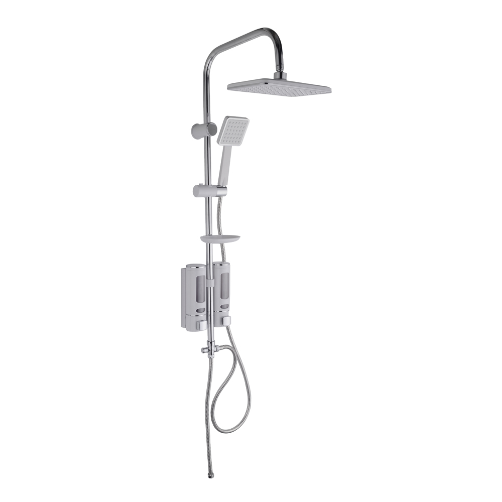 Classic aluminum plated stainless steel shower set