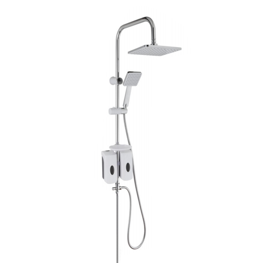 Classic square shower set with soap washer