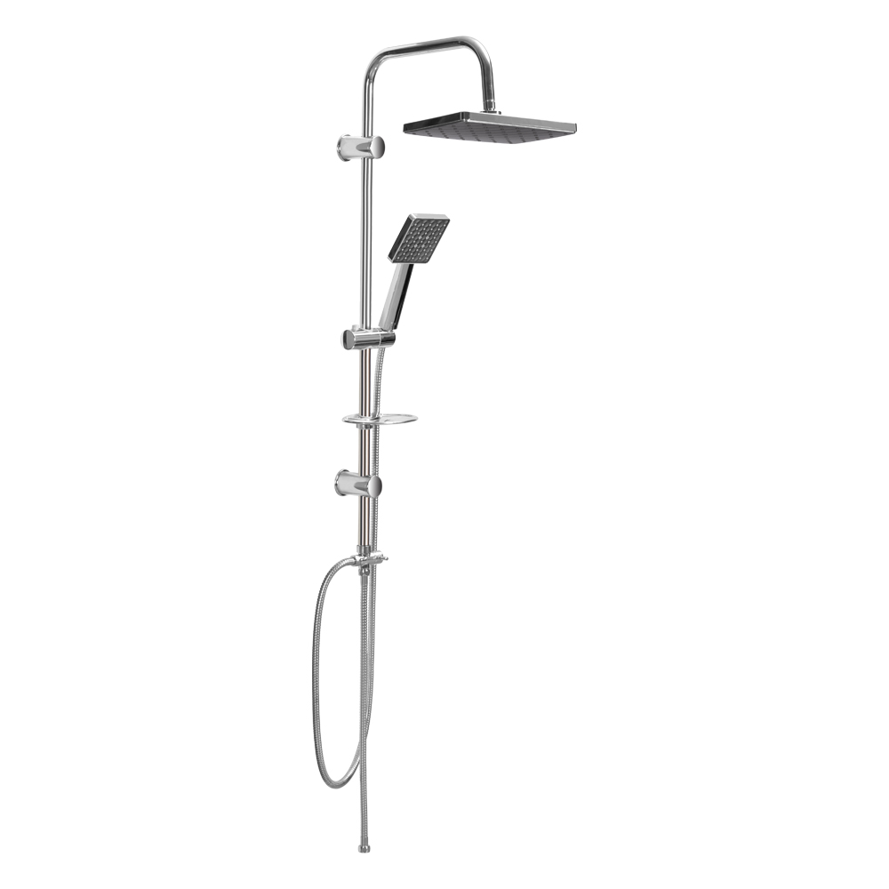 Chrome Shower Set Complete Handset and Stainless steel diverter