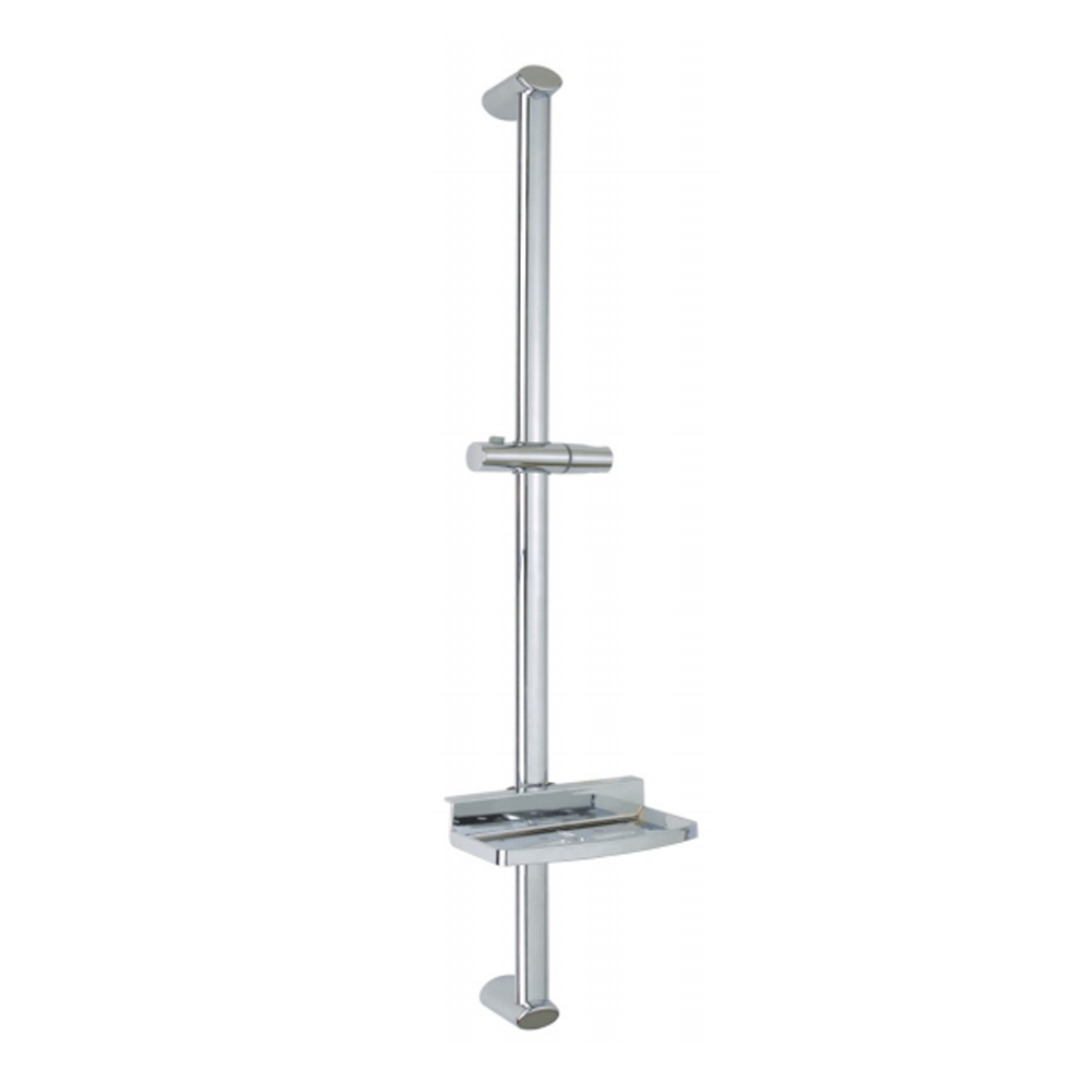Sluminized Shower Wall Rail Slide Bar with Soap Dish