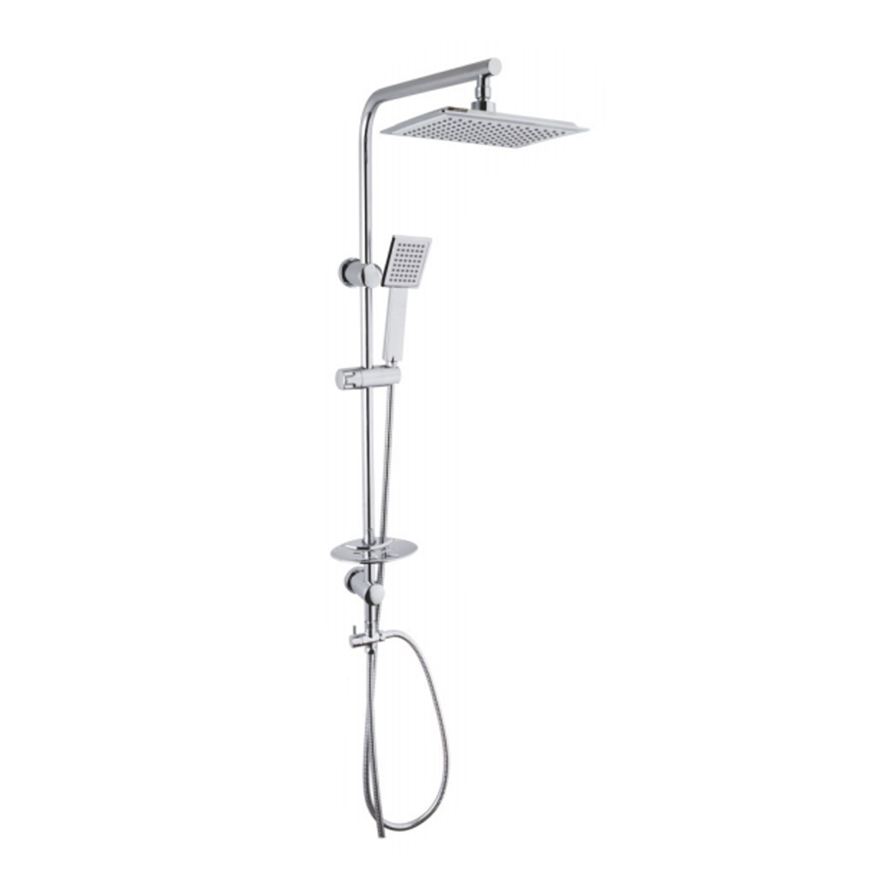 High pressure adjustable slide rod shower set