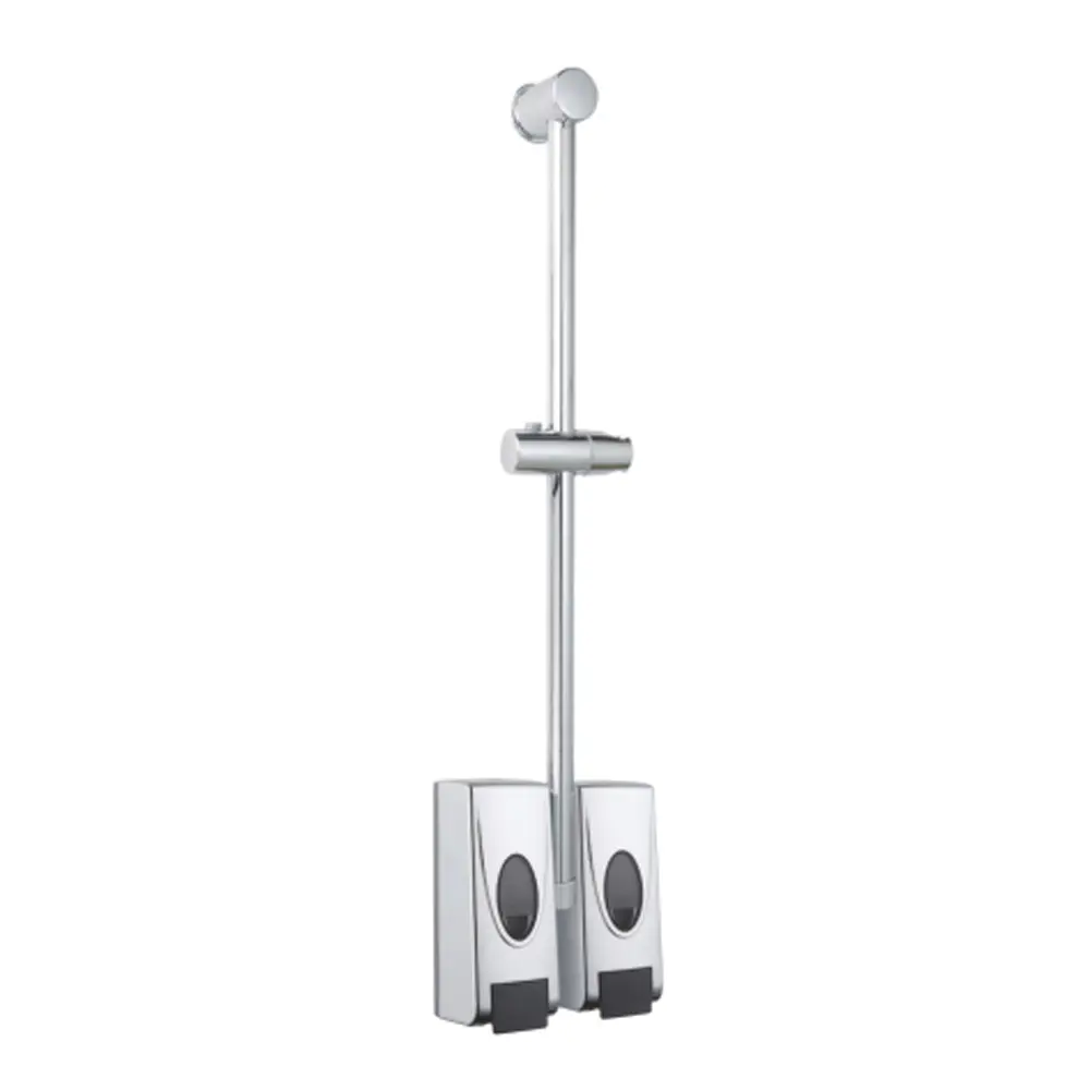 Straight Rod Shower Rail Bathroom with Soap Washer