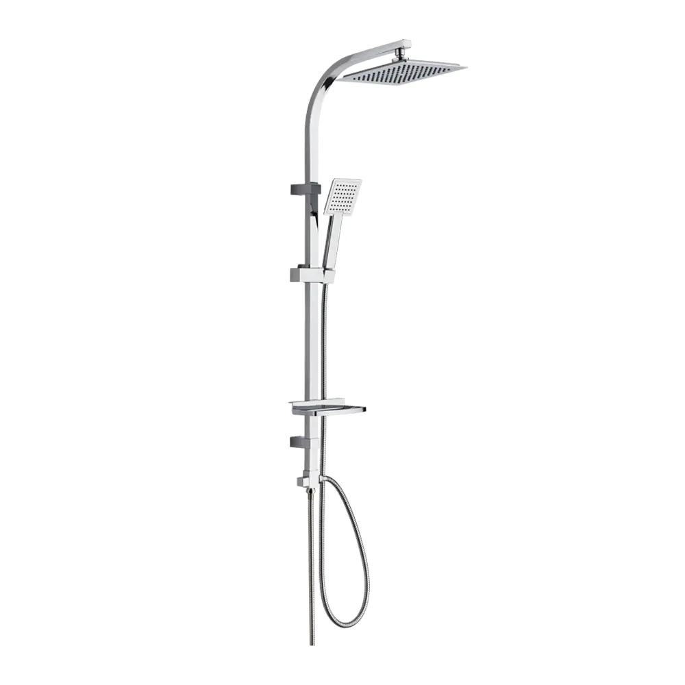 Classic aluminum plated stainless steel shower set