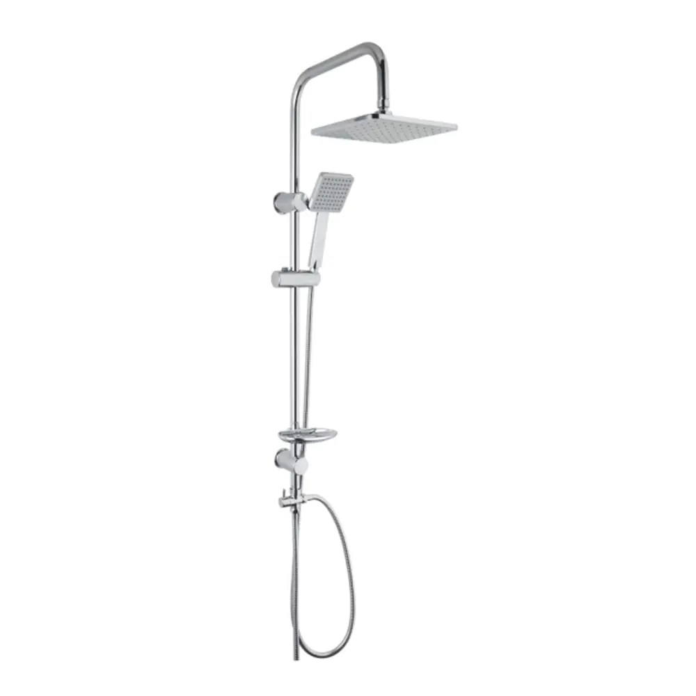 Modern square straight rod shower set