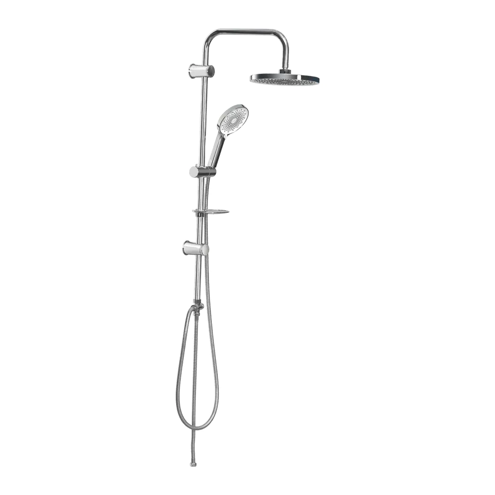 Wall Mount Black Bath Head Bathroom Hot Cold Mixer Shower Set